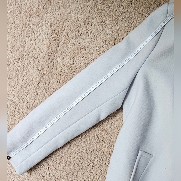 Zara Women's Soft Ligth Blue Trench Coat - Picture 9 of 14